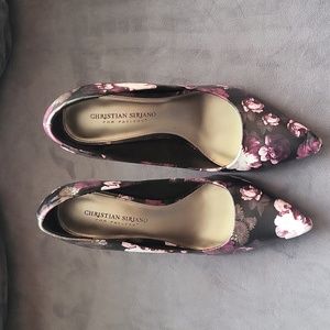 High healed flowered shoes